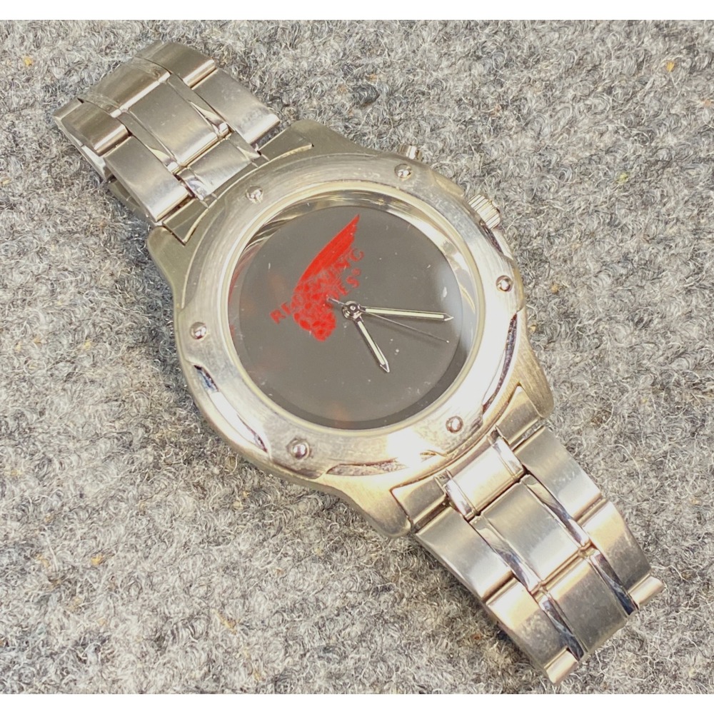 Red Wing Shoes Promo Quartz Watch w/ Tin Box Stainless Steel Back AS-IS